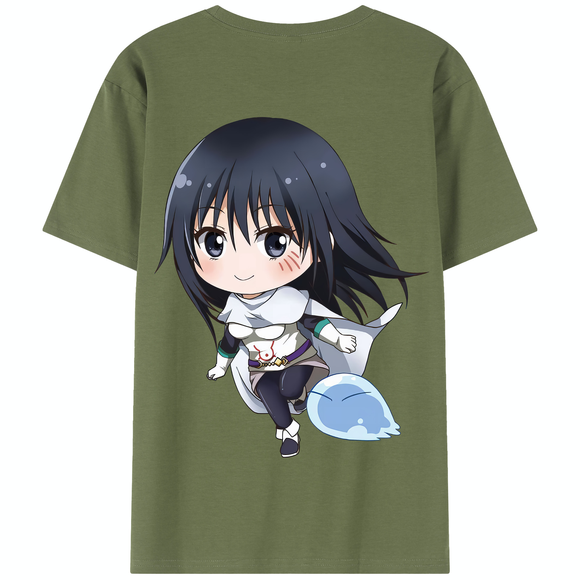 （画像用） 転スラ Regarding Reincarnated to Slime 綿100％半袖Tシャツ（背面プリント）